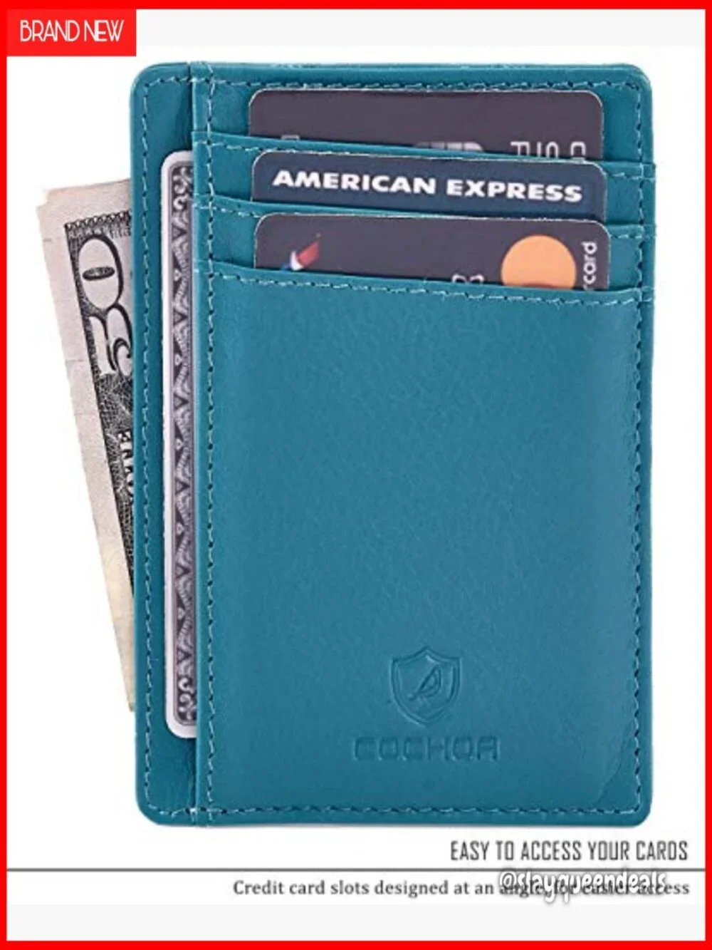 Slim RFID Blocking Leather Wallet Card Holder Front Pocket Unisex